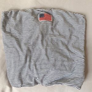 Mighty Fine American Flag Striped Tube Top